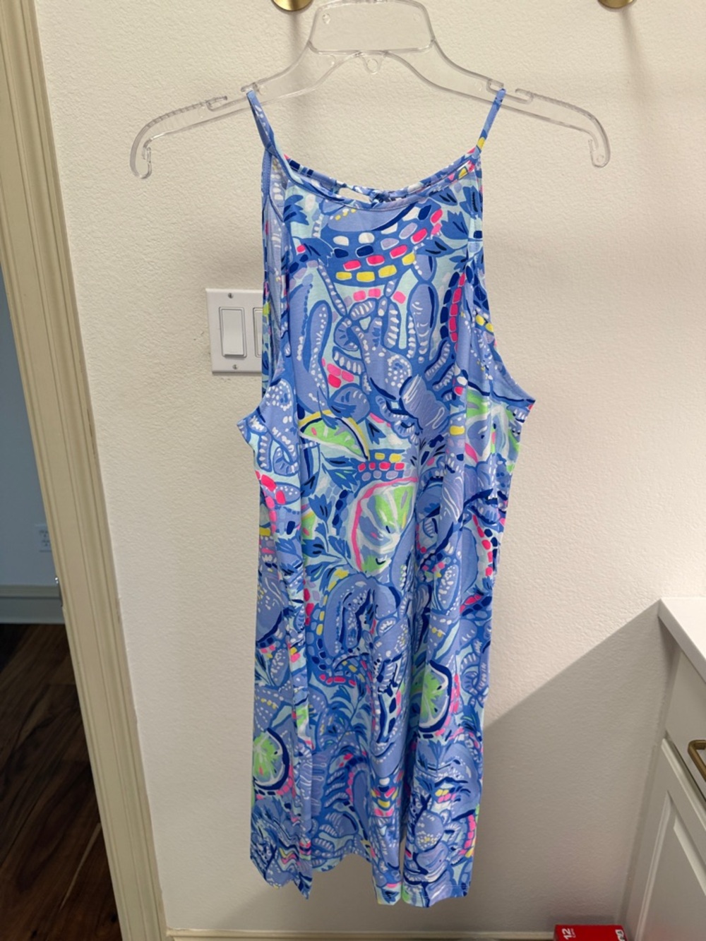 Lilly Pulitzer Blue Floral-Print One-Piece Sundress